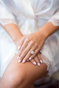Wedding manicure white