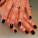Black gel manicure