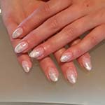 Natural glitter gel nails