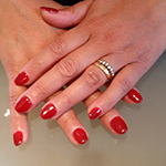 Red Gel nails