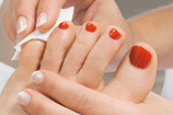 Pedicure Red nails