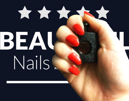 Gel manicure Leuven red nails